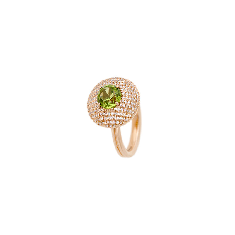 Aura Bague - Peridot - Diamants