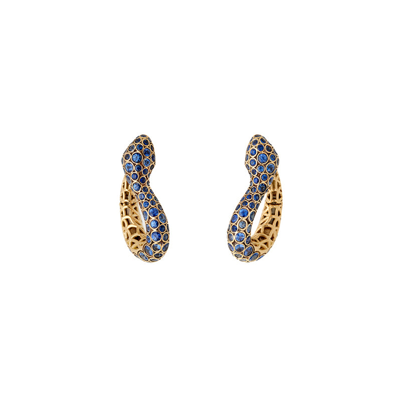 Basilik Earrings - Blue Sapphires