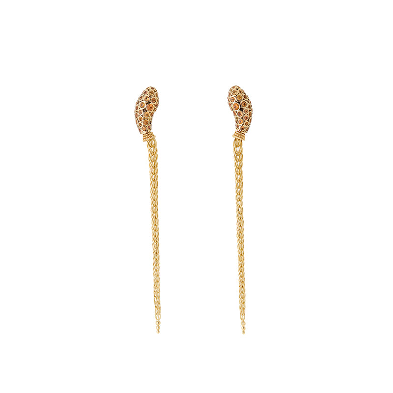 Basilik Earrings - Yellow & Orange Sapphires