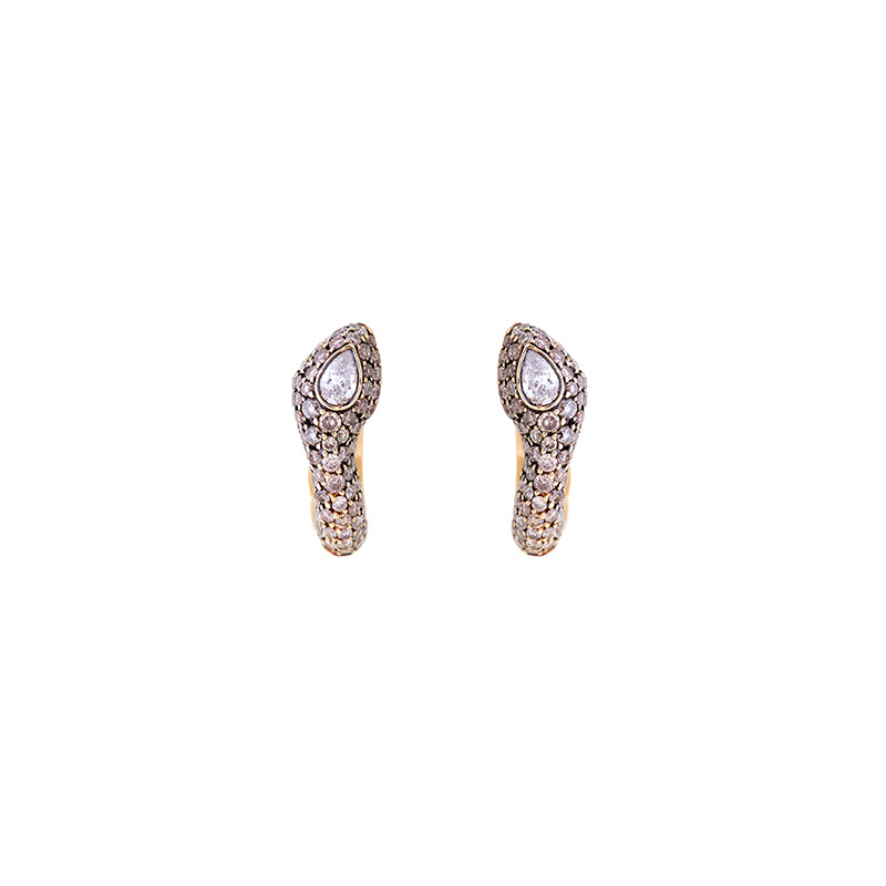 Basilik Earrings - Brown Diamonds