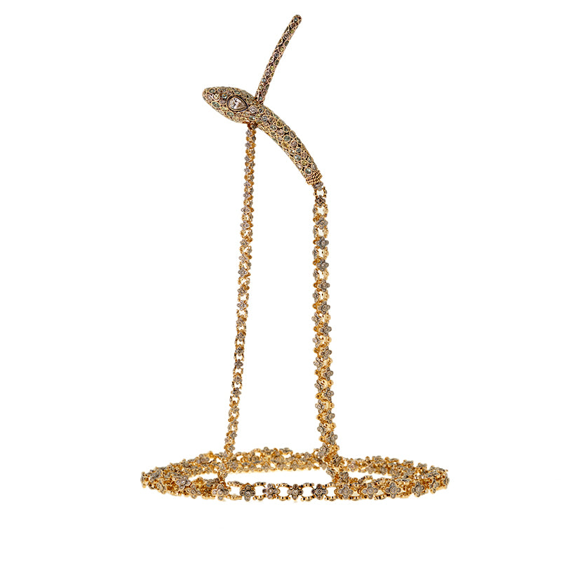 Basilik Necklace - Yellow & Green Sapphires - Brown Diamonds