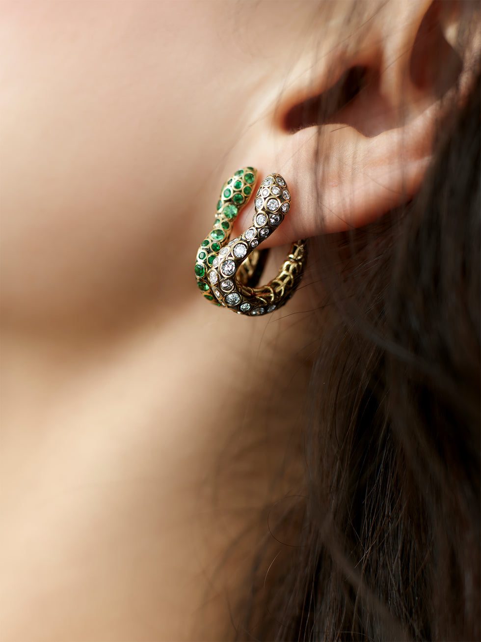 Basilik Earrings - Tsavorites