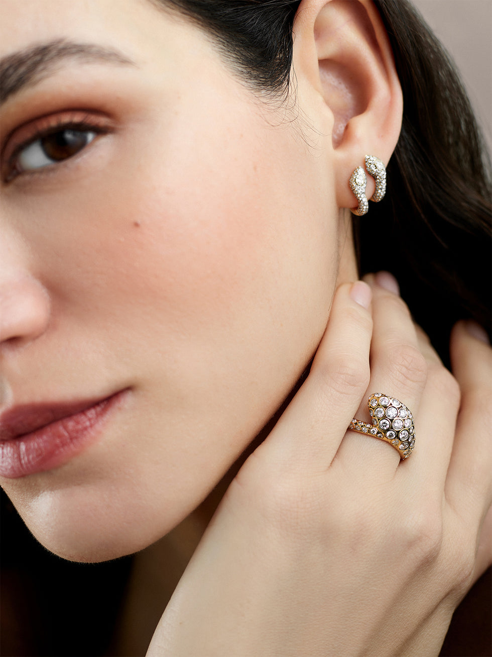 Basilik Earrings - Diamonds