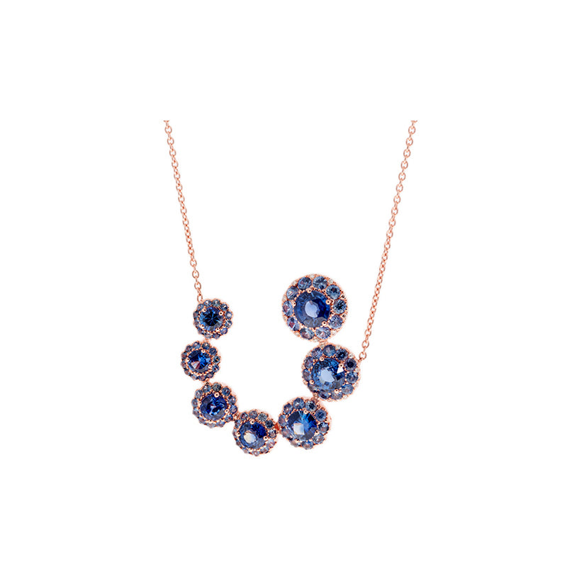 Beirut Pendant - Blue Sapphires - Diamonds