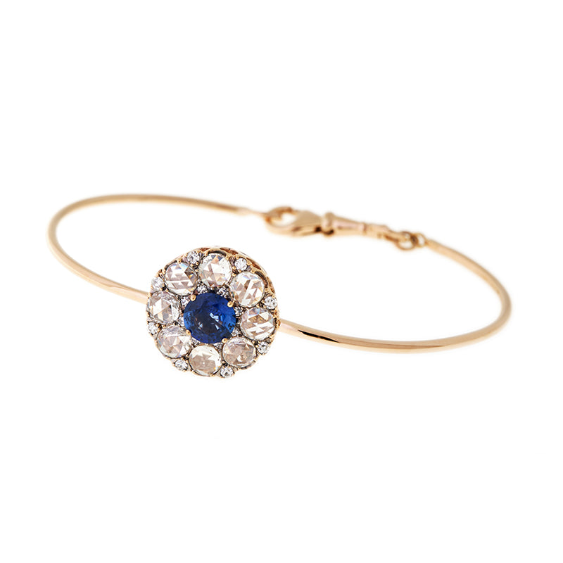 Beirut Rosace Bracelet - Blue Sapphire - Diamonds