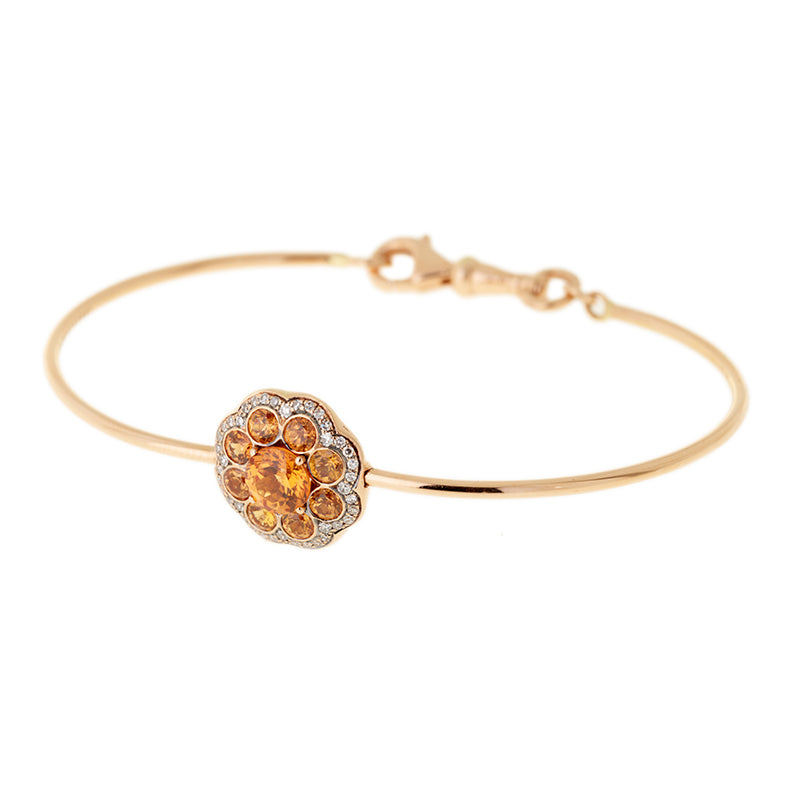 Beirut Rosace Bracelet - Spessartines- Diamonds