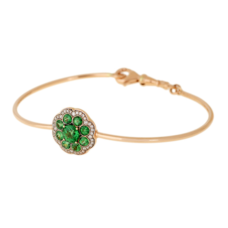 Beirut Rosace Bracelet - Tsavorites - Diamonds