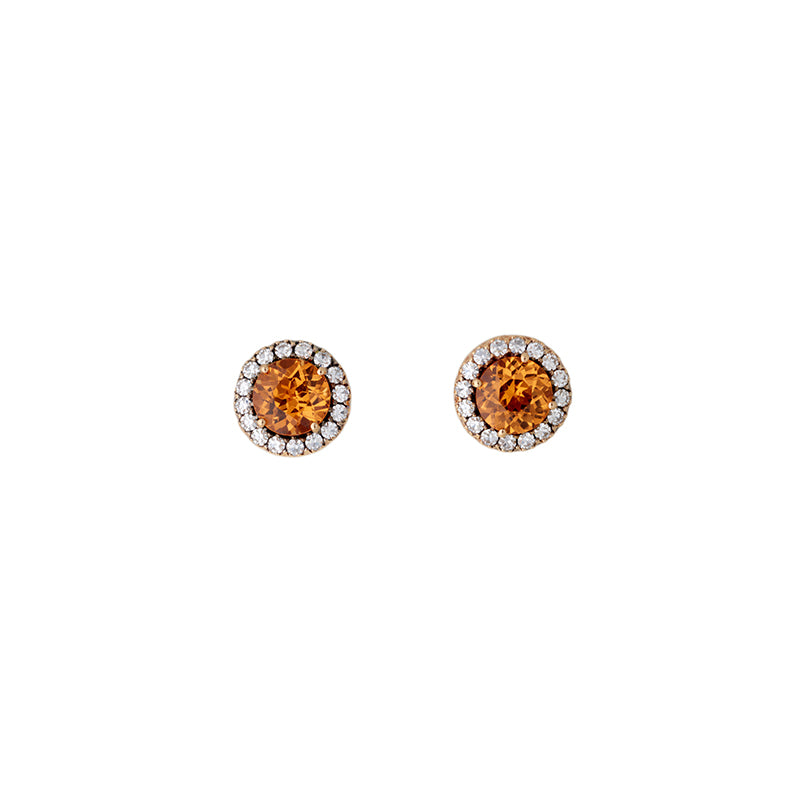 Beirut Earrings - Spessartines - Diamonds