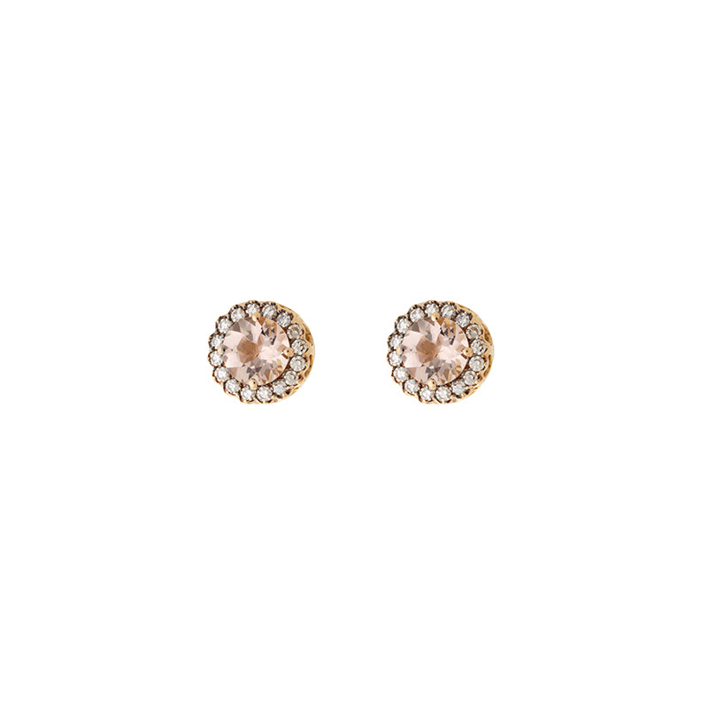 Beirut Earrings - Morganites - Diamonds