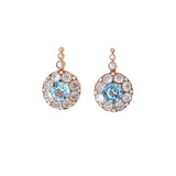 Beirut Rosace Boucles D'oreilles - Aigue-Marines - Diamants