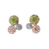 Beirut Rosace Earrings - Peridots - Morganites - Aquamarines - Diamonds