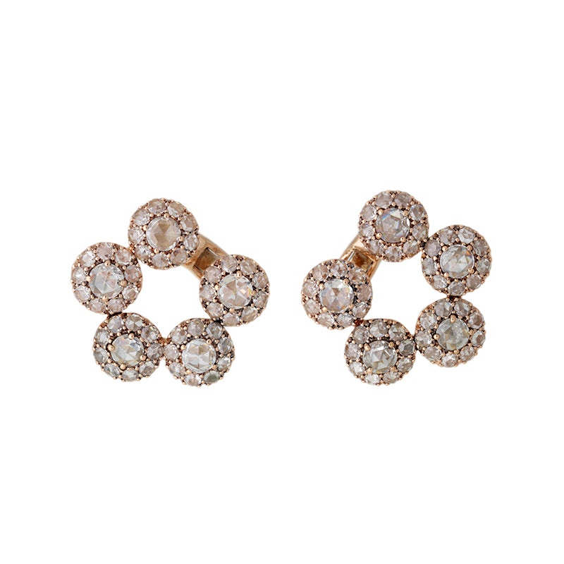 Beirut Rosace Boucles d'oreilles - Diamants