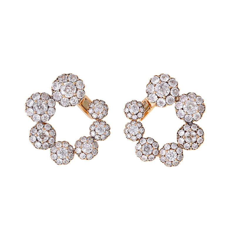Beirut Rosace Earrings - Diamonds