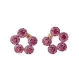 Beirut Circle Boucles d'oreilles - Rhodolites