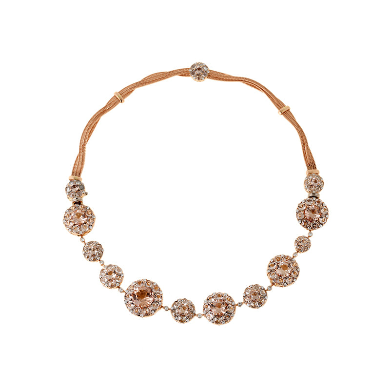 Beirut Rosace Necklace - Morganites - Diamonds