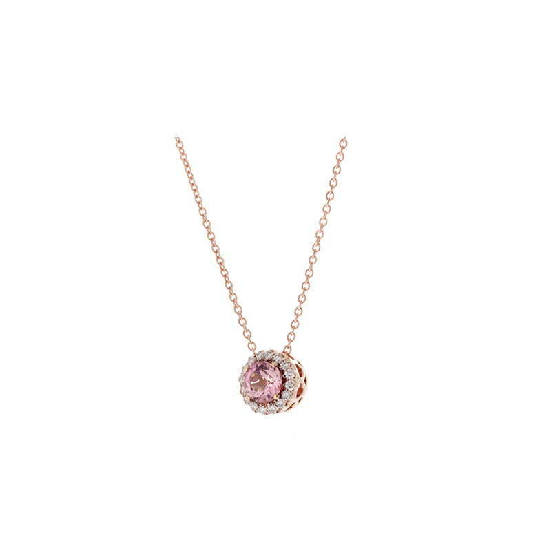 Beirut Pendant - Light Pink Tourmaline - Diamonds