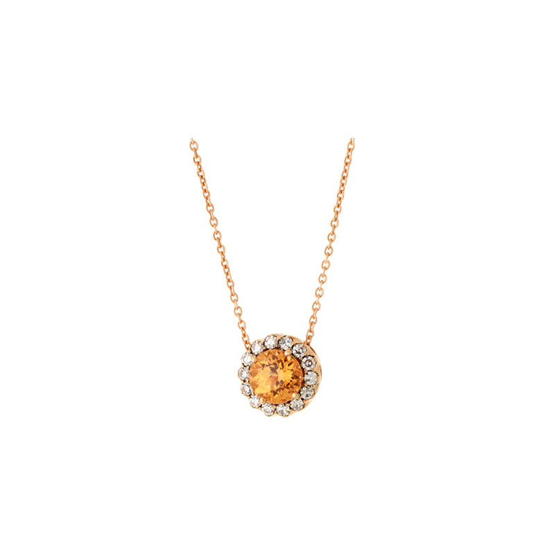 Beirut Pendant - Spessartine - Diamonds