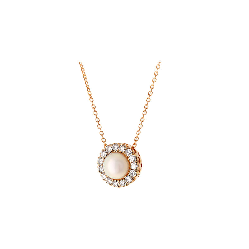 Beirut Pendant - Pearl - Diamonds