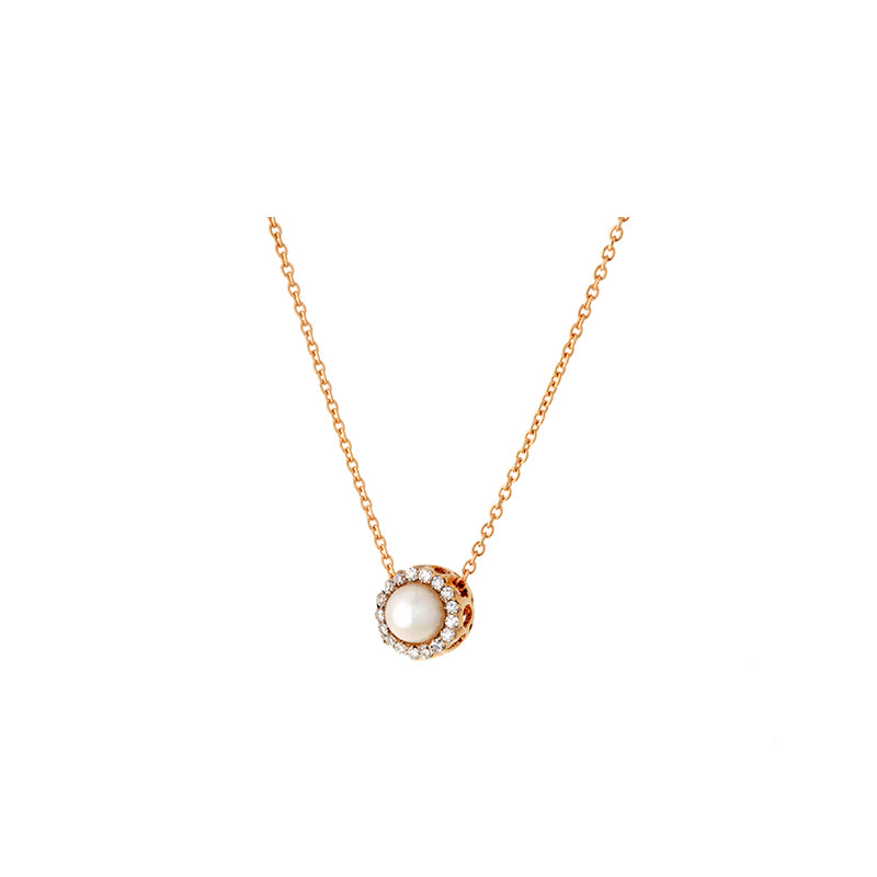 Beirut Pendant - Pearl - Diamonds