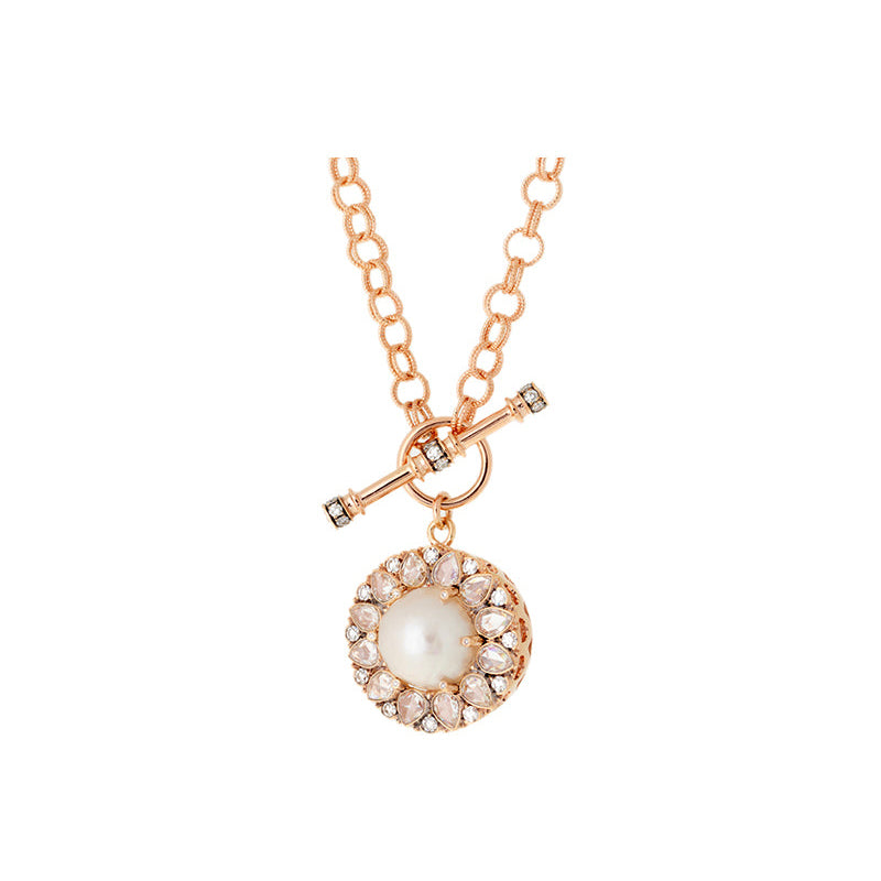 Beirut Rosace Collier - Perle - Diamants