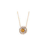 Beirut Pendant - Citrine - Diamonds