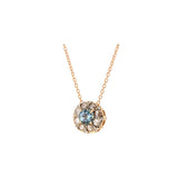 Beirut Rosace Pendant - Aquamarine - Diamonds