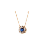 Beirut Rosace Pendant - Blue Sapphire - Diamonds