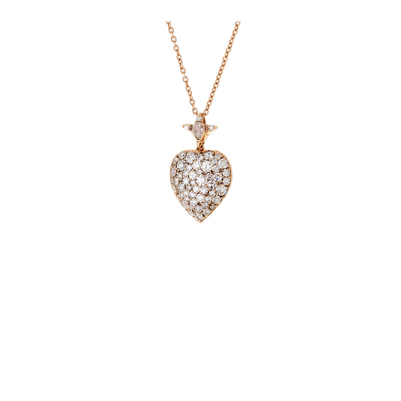 Heart Pendant - Diamonds