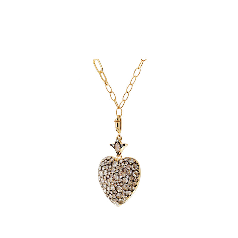 Pendentif Coeur - Diamants