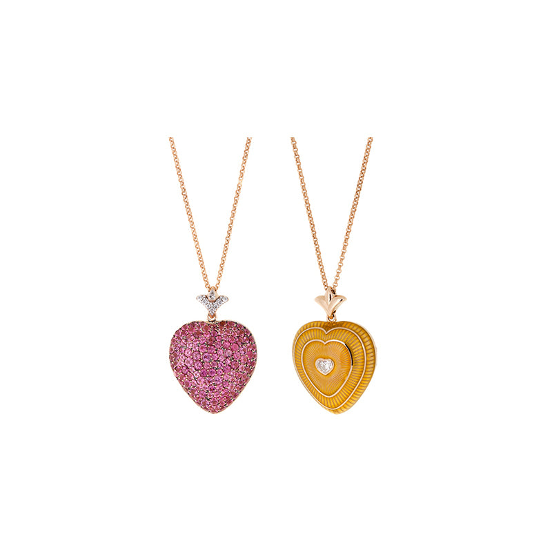 Corazón Yellow Pendant - Tourmalines - Diamonds