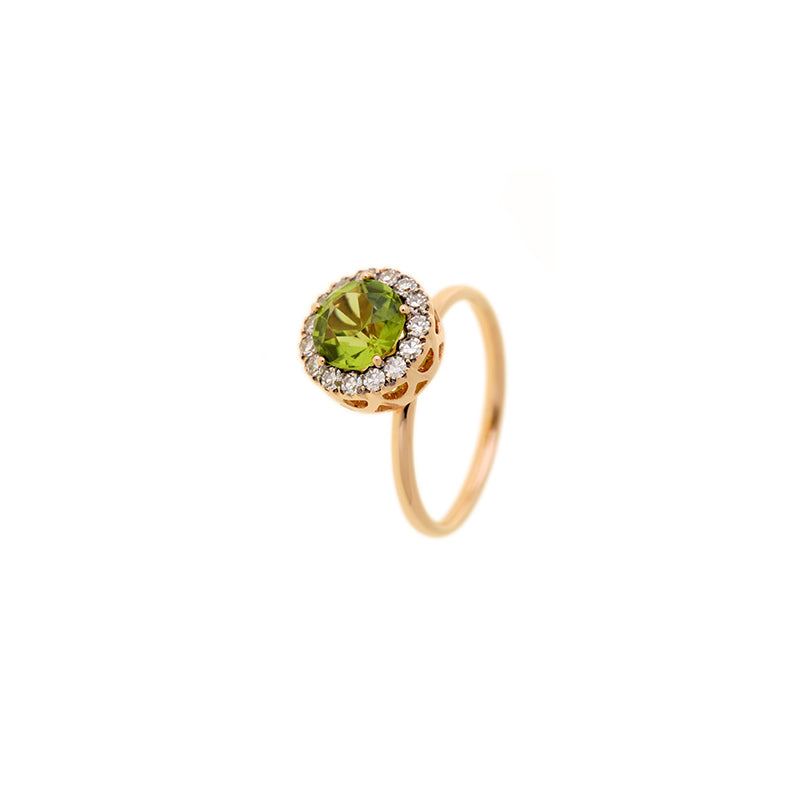 Beirut Ring - Peridot - Diamonds