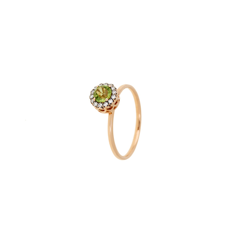 Beirut Ring - Peridot - Diamonds