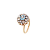 Beirut Rosace Ring - Aquamarine - Diamonds