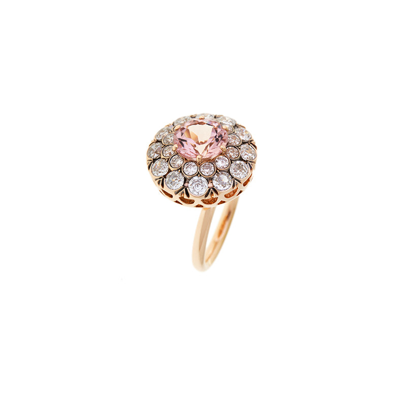 Beirut Ring - Morganite - Diamonds