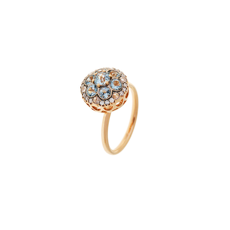 Beirut Ring - Aquamarines - Diamonds