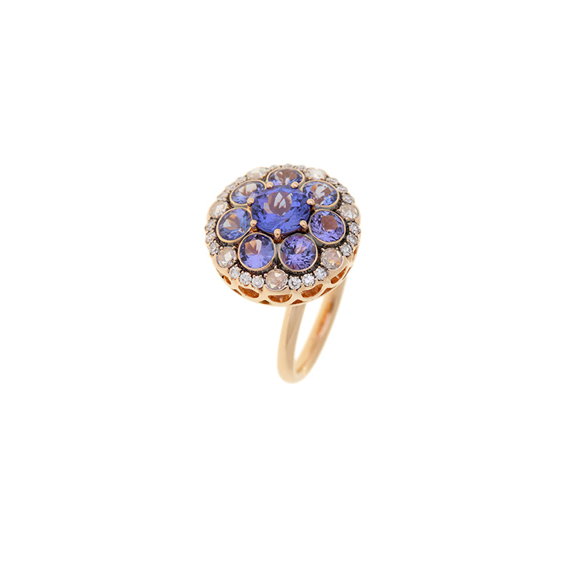 Beirut Rosace Ring - Tanzanites - Diamonds