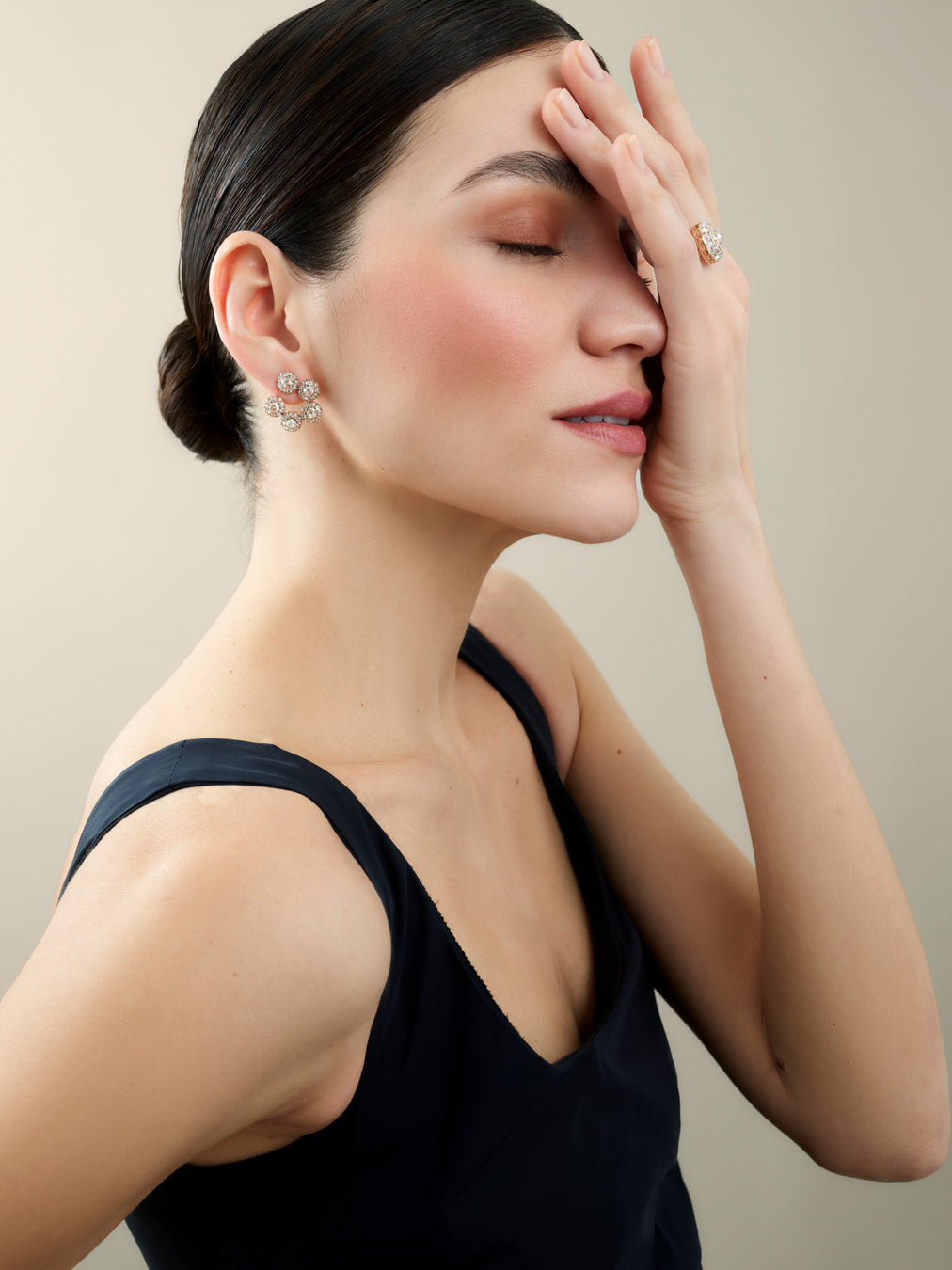 Beirut Rosace Earrings - Diamonds