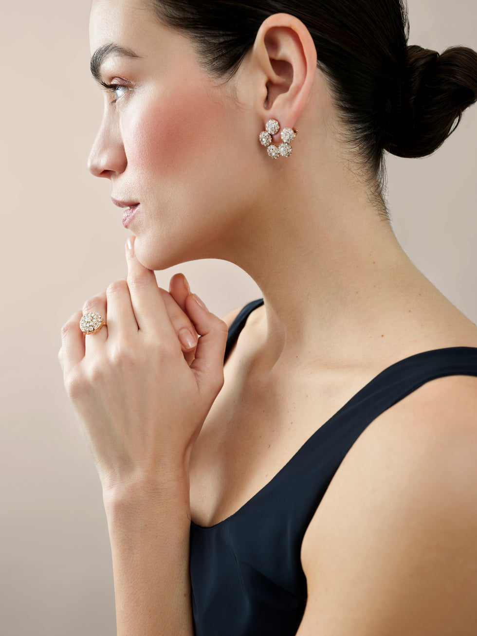 Beirut Rosace Boucles d'oreilles - Diamants