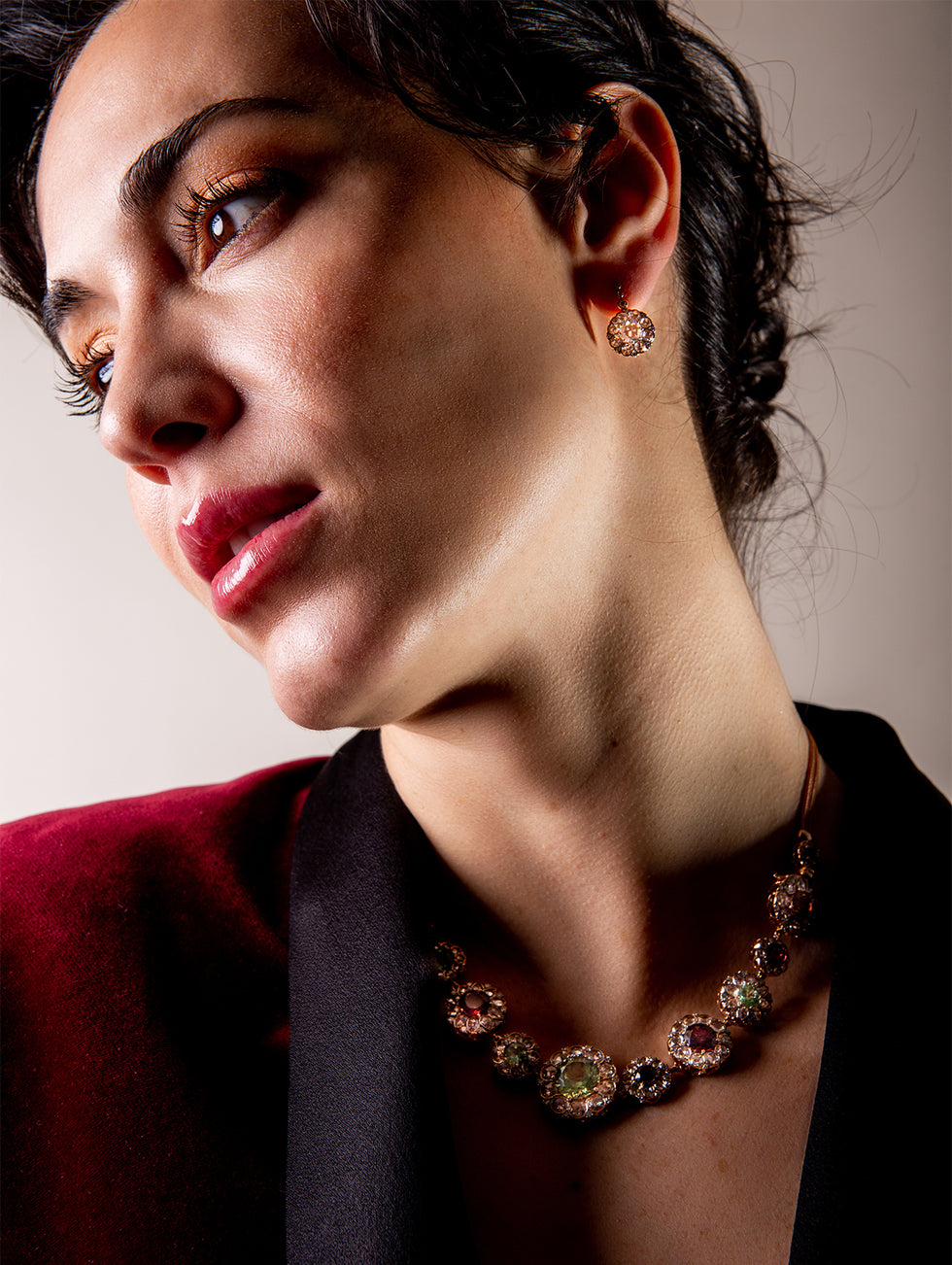 Beirut Rosace Earrings - Diamonds