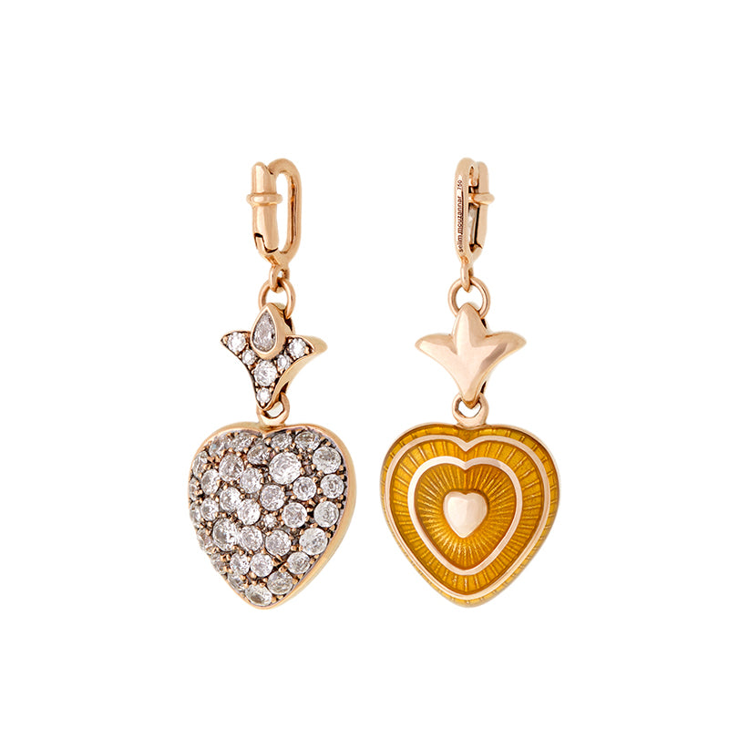 Corazon Jaune Charm - Diamants