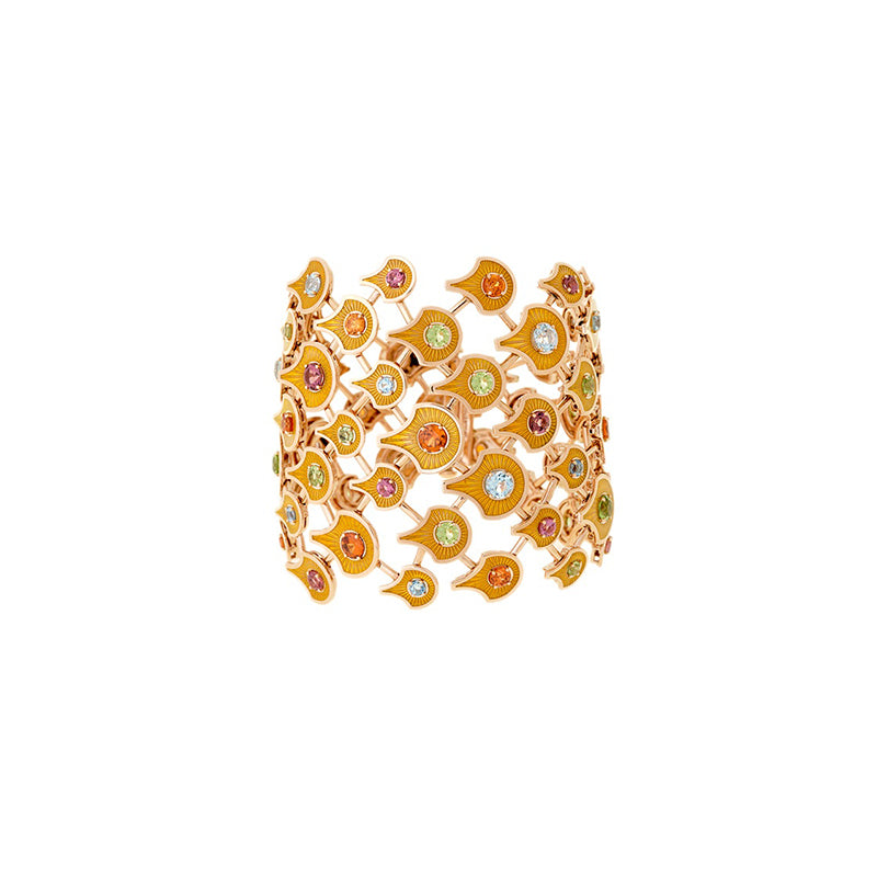 Fish For Love Yellow Bracelet - Aquamarines - Peridots - Garnets - Tourmalines - Sapphires