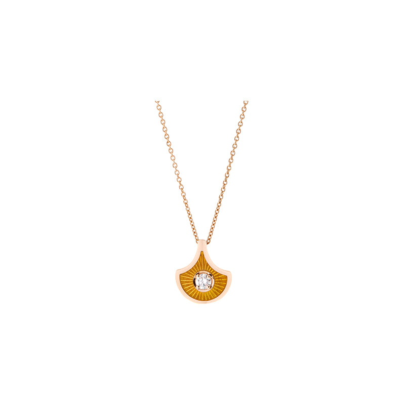 Fish For Love Jaune Pendentif - Diamants