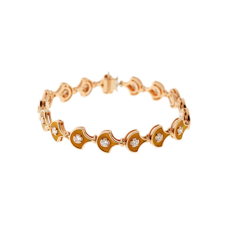 Fish For Love Scales Yellow Bracelet - Diamonds