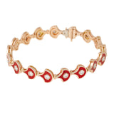 Fish For Love Bracelet Rouge Rouille - Diamants
