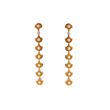 Fish For Love Scales Yellow Earrings - Diamonds