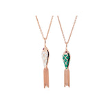 Fish For Love Pendentif Vert & Ivoire - Rubis