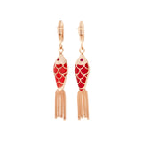 Fish For Love Charm rouge rouille clair & foncé - Rubis