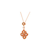 Fish For Love Scales Orange Pendant - Diamonds