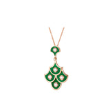 Fish For Love Scales Green Pendant - Diamonds