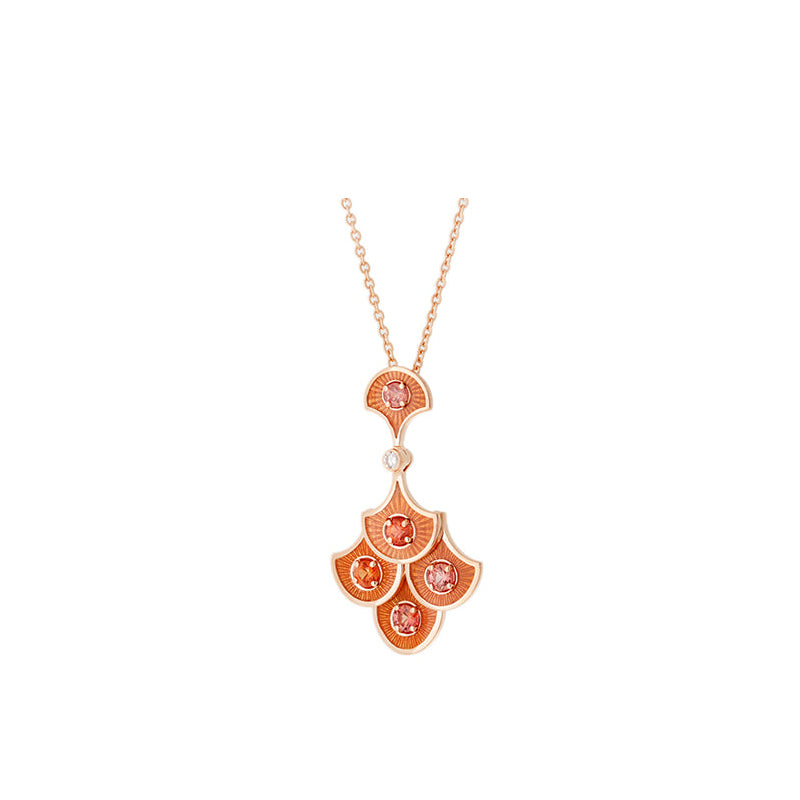 Fish For Love Pendentif Orange - Saphirs Oranges - Diamant
